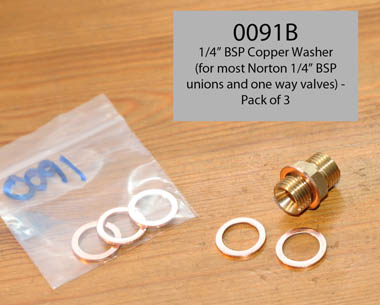 1/4" BSP Copper Washers